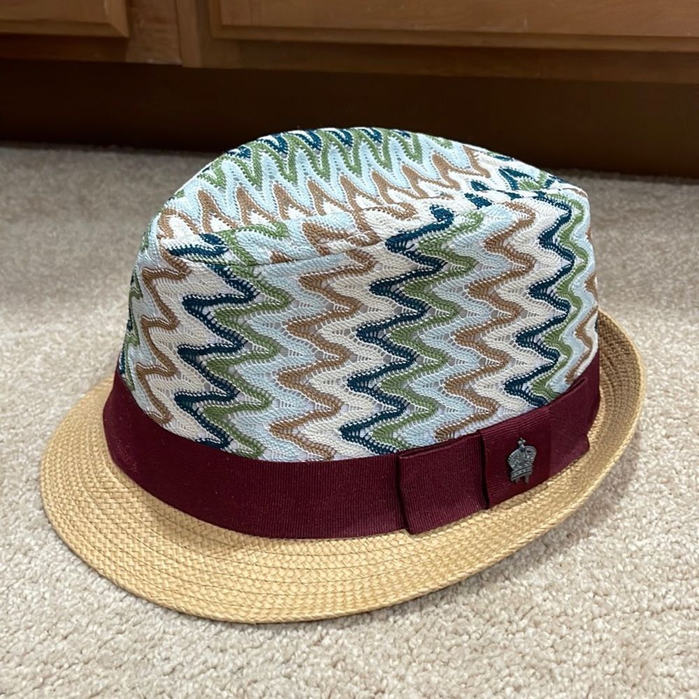 Vintage Christy Crown Green and Blue Hat